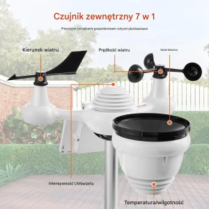 CSL-Computer Stacja pogodowa WiFi 7w1 zewnętrzna czujnik bezprzewodowy do domu 3