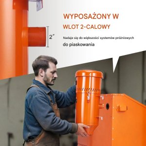 Odkurzacz przemysłowy Techrebal Odpylacz do piaskarki 1450W odciąg pyłu 6,8L do kabiny piaskarskiej 5