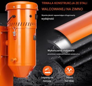 Odkurzacz przemysłowy Techrebal Odpylacz do piaskarki 1450W odciąg pyłu 6,8L do kabiny piaskarskiej 6