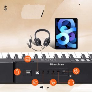 Pianino cyfrowe 88 klawiszy półważone Bluetooth zestaw dla początkujących 5