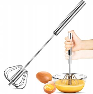 Brunbeste Trzepaczka obrotowa do ubijania jajek śmietany stalowa Ø7 x 31cm BRUNBESTE BB-3186 4