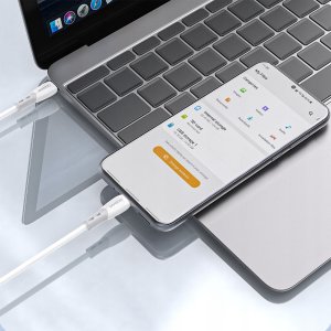 Kabel USB Dudao z silikonowym oplotem L25SC 60 W 2 m Biały 8