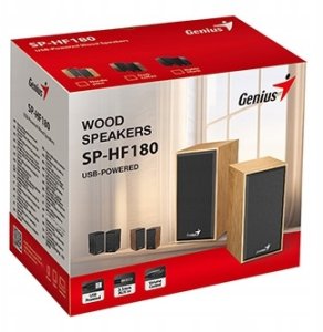 Głośniki komputerowe Genius Genius głośniki SP-HF180, 6W, brązowe, drewniane 3