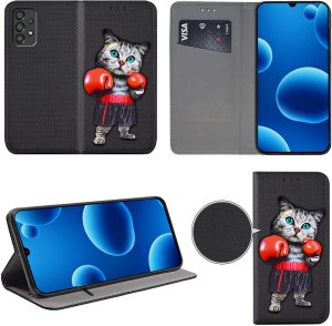 krainaGSM ETUI do SAMSUNG GALAXY A33 5G MAGNET WZORY + SZKŁO 3