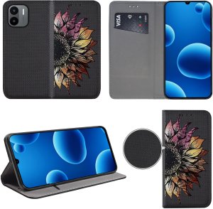 krainaGSM Etui do Xiaomi Redmi A1| A2 MAGNET WZORY + SZKŁO 9H 4