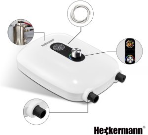 Przepływowy podgrzewacz wody Heckermann Przepływowy elektryczny podgrzewacz wody Heckermann SL-X5-45 4.5kW 14