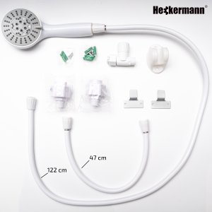 Przepływowy podgrzewacz wody Heckermann Przepływowy elektryczny podgrzewacz wody Heckermann SL-X5-45 4.5kW 15