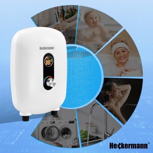 Przepływowy podgrzewacz wody Heckermann Przepływowy elektryczny podgrzewacz wody Heckermann SL-X5-45 4.5kW 6