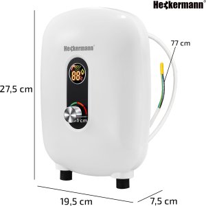 Przepływowy podgrzewacz wody Heckermann Przepływowy elektryczny podgrzewacz wody Heckermann SL-X5-45 4.5kW 9