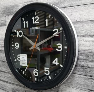 Seiko Zegar ścienny SEIKO QXA835K 37 cm czarny cichy . 3