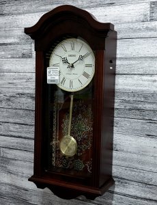 Seiko Zegar ścienny Seiko QXM618B melodie wahadło kuranty 28x58 cm . 2