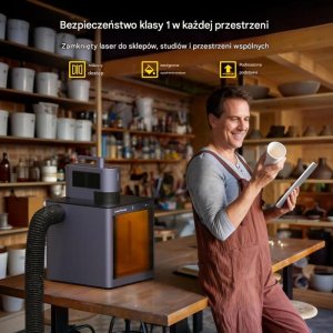 Ploter Laserpecker LaserPecker LP5 grawerka laserowa 20W fiber + dioda ploter laserowy 4