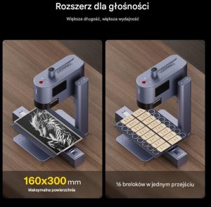 Ploter Laserpecker LaserPecker LP5 grawerka laserowa 20W fiber + dioda ploter laserowy 7