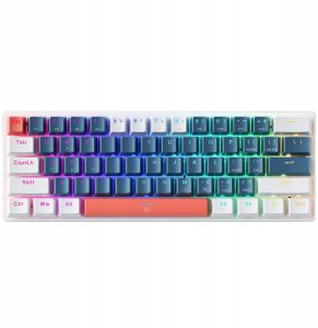 Klawiatura Klawiatura gamingowa Machenike K500-B61 przewodowa mechaniczna podświetlana Blue Switch - niebiesko-biała 2