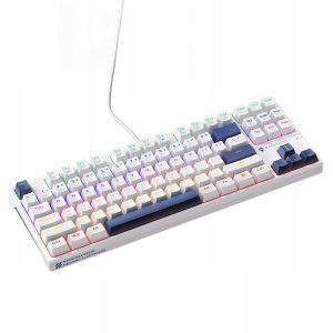Klawiatura Klawiatura gamingowa Machenike K500B-B87 przewodowa mechaniczna podświetlana Red Switch - biała 2