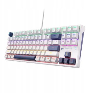 Klawiatura Klawiatura gamingowa Machenike K500B-B87 przewodowa mechaniczna podświetlana Red Switch - biała 4