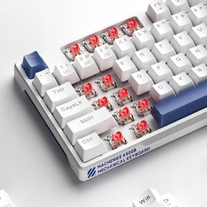 Klawiatura Klawiatura gamingowa Machenike K500B-B87 przewodowa mechaniczna podświetlana Red Switch - biała 10