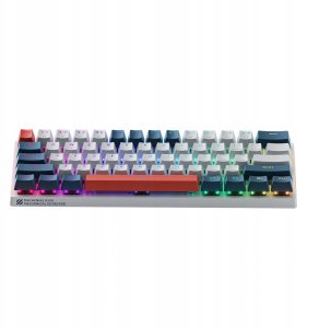 Klawiatura Klawiatura gamingowa Machenike K500-B61 przewodowa mechaniczna podświetlana Red Switch - biało-niebieska 4