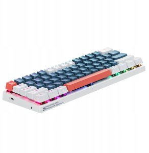 Klawiatura Klawiatura gamingowa Machenike K500-B61 przewodowa mechaniczna podświetlana Brown Switch - niebiesko-biała 3