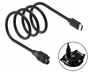Kabel USB MajesticLine Kabel USB-C MajesticLine do ładowania zegarków Garmin 1m czarny 2