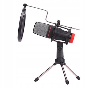 Mikrofon Marvo Marvo, mikrofon do streamowania MIC-02 bez regulacji głośności ze statywem 4