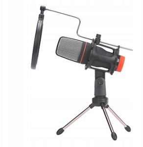 Mikrofon Marvo Marvo, mikrofon do streamowania MIC-02 bez regulacji głośności ze statywem 5