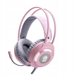 Słuchawki Marvo Marvo HG8936 słuchawki z mikrofonem różowa, podświetlona, 3.5 mm jack + USB 3