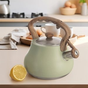 Orion Czajnik z gwizdkiem stalowy na gaz indukcja zielony GREENISH 3L ORION 113522 2