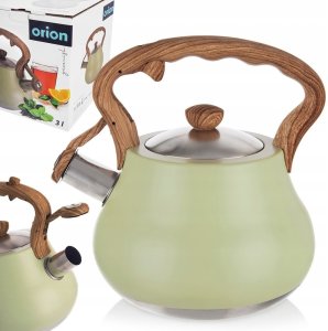 Orion Czajnik z gwizdkiem stalowy na gaz indukcja zielony GREENISH 3L ORION 113522 6