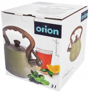 Orion Czajnik z gwizdkiem stalowy na gaz indukcja zielony GREENISH 3L ORION 113522 8