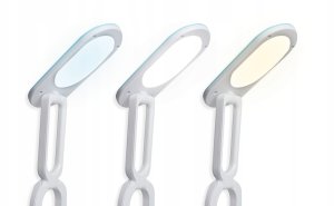 Lampka biurkowa LTC Lampka biurkowa LTC LED 3 tryby świecenia 3000/4000/6000K, akumulator 1200mAh, składana, niebieska 3