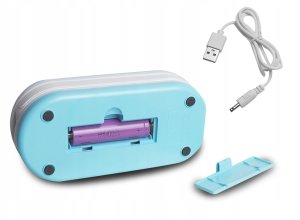 Lampka biurkowa LTC Lampka biurkowa LTC LED 3 tryby świecenia 3000/4000/6000K, akumulator 1200mAh, składana, niebieska 5