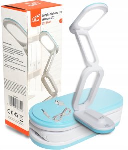 Lampka biurkowa LTC Lampka biurkowa LTC LED 3 tryby świecenia 3000/4000/6000K, akumulator 1200mAh, składana, niebieska 9