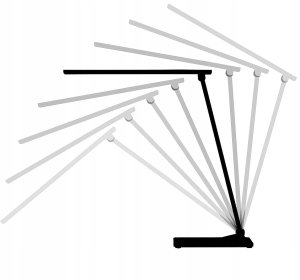 Lampka biurkowa LTC Lampka biurkowa LTC LED 10W, 3 tryby świecenia 3000/4500/6000K, ładowanie indukcyjne, panel dotykowy, regulowana 5