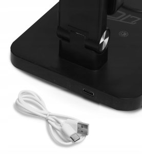 Lampka biurkowa LTC Lampka biurkowa LTC LED 10W, 3 tryby świecenia 3000/4500/6000K, ładowanie indukcyjne, panel dotykowy, regulowana 6