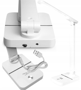 Lampka biurkowa LTC Lampka biurkowa LTC LED, 3W, 3 tryby świecenia 3000/4000/6000K, regulowana, akumulator 1200mAh, biała 13