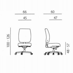 Krzesło biurowe Powerton Powerton ERGO HANA Ergonomiczny fotel biurowy, Niebieski 6