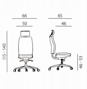 Krzesło biurowe Powerton ERGO JANA fotel biurowy Czerwony 6