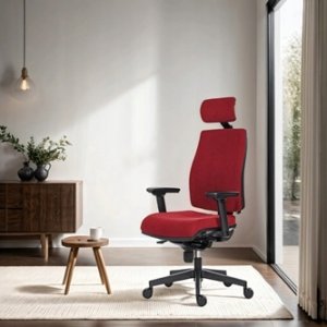Krzesło biurowe Powerton ERGO JANA fotel biurowy Czerwony 7
