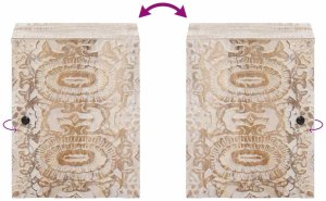 vidaXL vidaXL Wisząca Szafka Łazienkowa z drzwiami Biały 38 x 33,5 x 48 cm 9