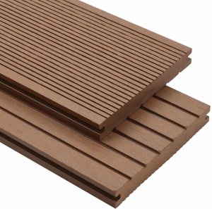 vidaXL vidaXL Deska Tarasowa 4 pcs Jasny Brąz Kompozyt drewniano-plastikowy 6