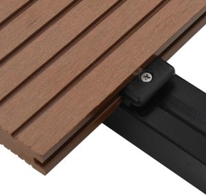 vidaXL vidaXL Deska Tarasowa 4 pcs Jasny Brąz Kompozyt drewniano-plastikowy 7