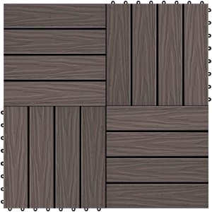 vidaXL vidaXL Płytka Tarasowa Projekt 3D 11 pcs Ciemny brąz 30 x 30 cm 5
