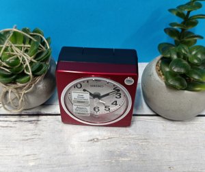 Seiko Budzik SEIKO QHE196R nie tyka 6,5 cm czerwony . 3