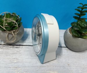 Seiko Budzik SEIKO QHE198L nie tyka 9 cm niebieski . 4