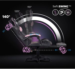 Fotel Sofotel Fotel gamingowy obrotowy krzesło gracza podnóżek kubełkowy Specter Sofotel 6