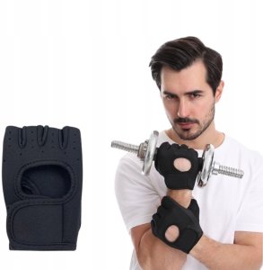 Interplastic Bx11_tds0867d_Rękawiczki treningowe CZARNE - ROZMIAR M 16