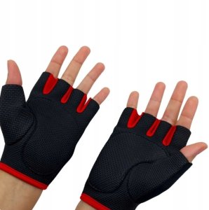 Interplastic Bx10_tds0867c_Rękawiczki treningowe CZARNO CZERWONE - ROZMIAR M 11