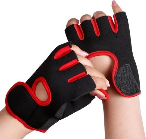 Interplastic Bx10_tds0867c_Rękawiczki treningowe CZARNO CZERWONE - ROZMIAR M 14