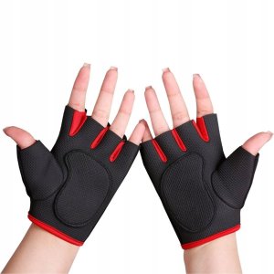 Interplastic Bx10_tds0867c_Rękawiczki treningowe CZARNO CZERWONE - ROZMIAR M 15
